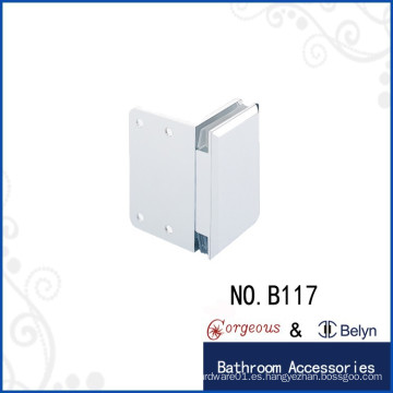 Bisel cuadrado 90 bisagra de pared-vidrio-solo abrazadera anti-batiente de la puerta